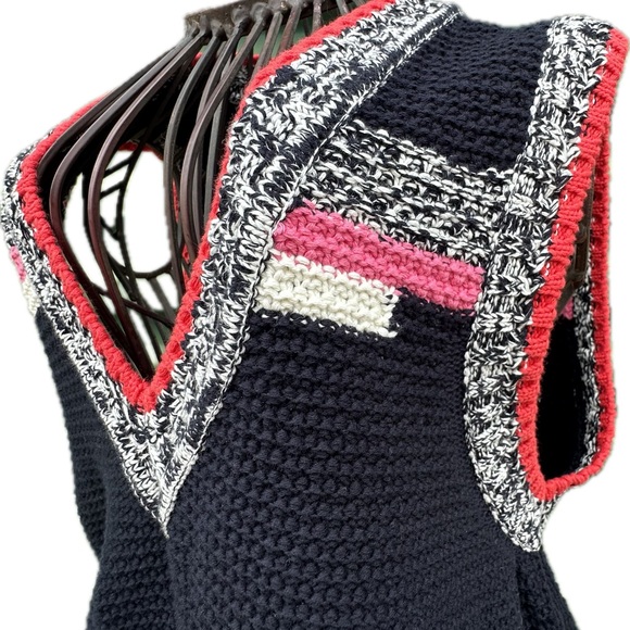 ME+EM Colorblock Stripe Knit Sleeveless Sweater Vest Size L - Picture 8 of 12